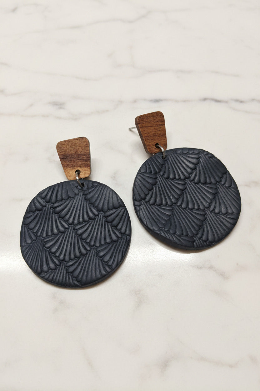 Plume Fan - Silver and Wood